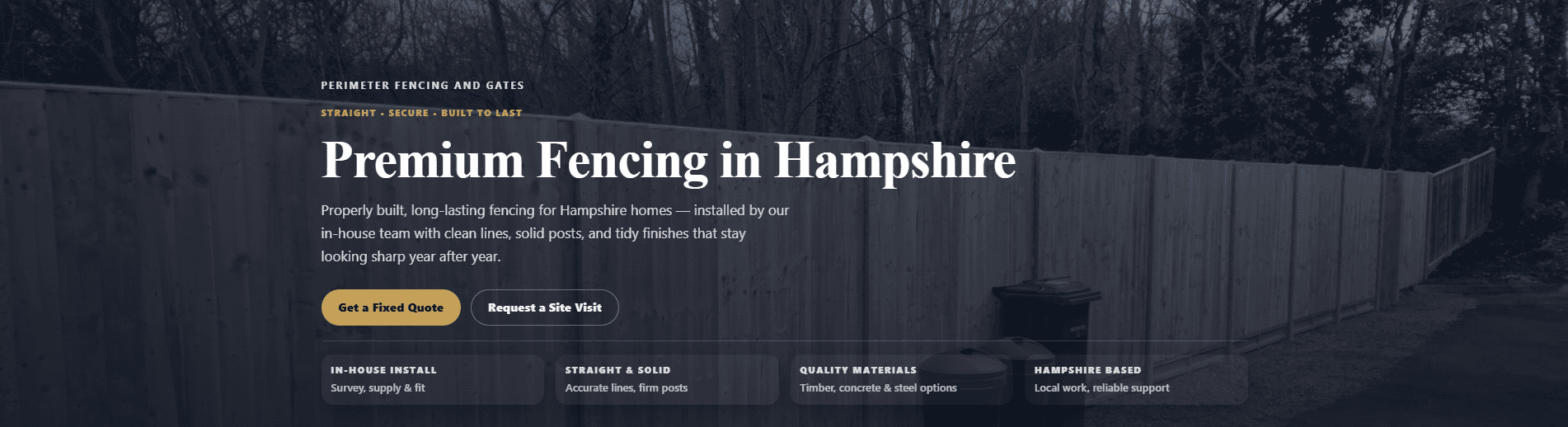 Perimeter bespoke gates landing page hero