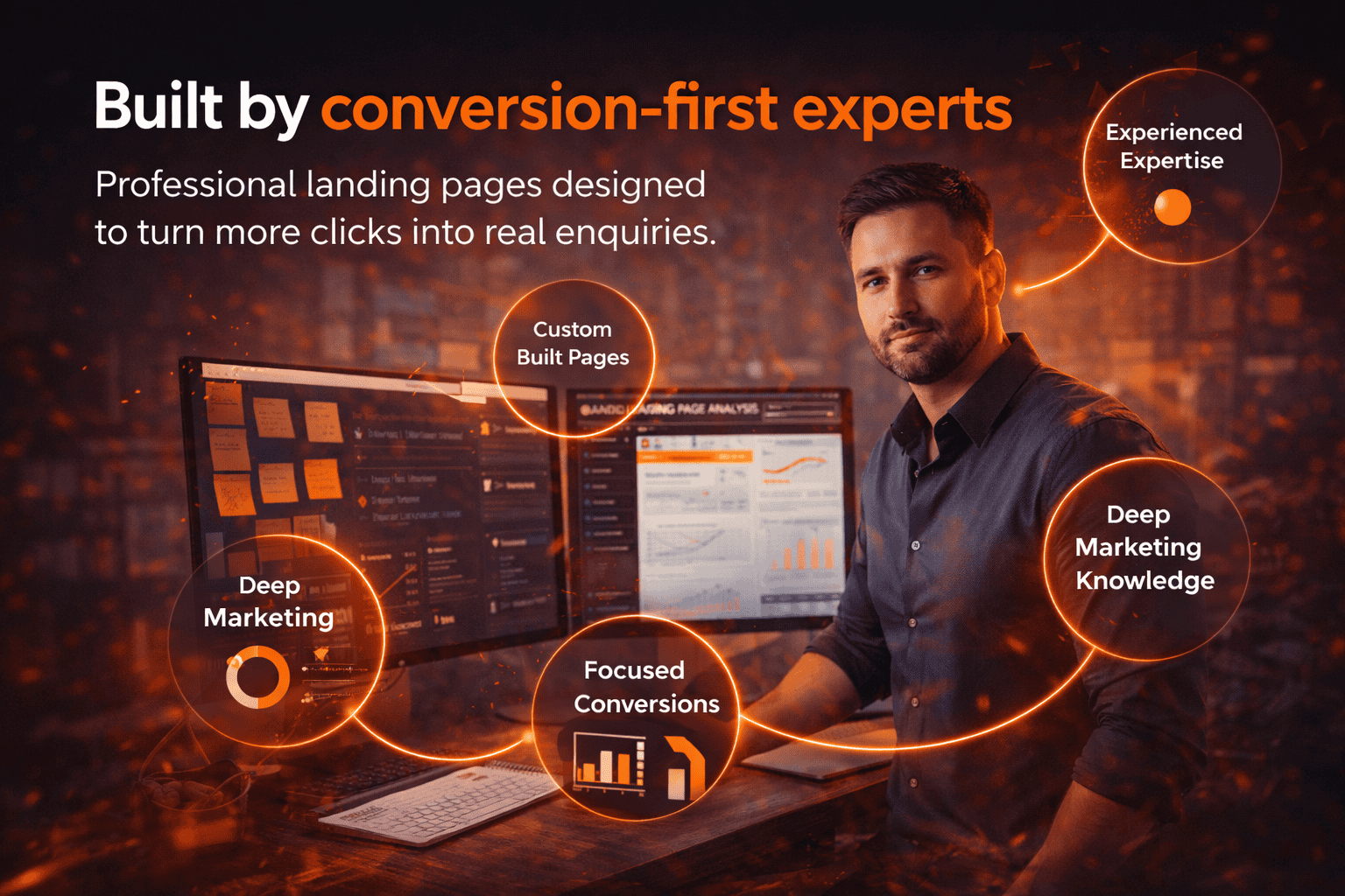 Landing page expertise illustration